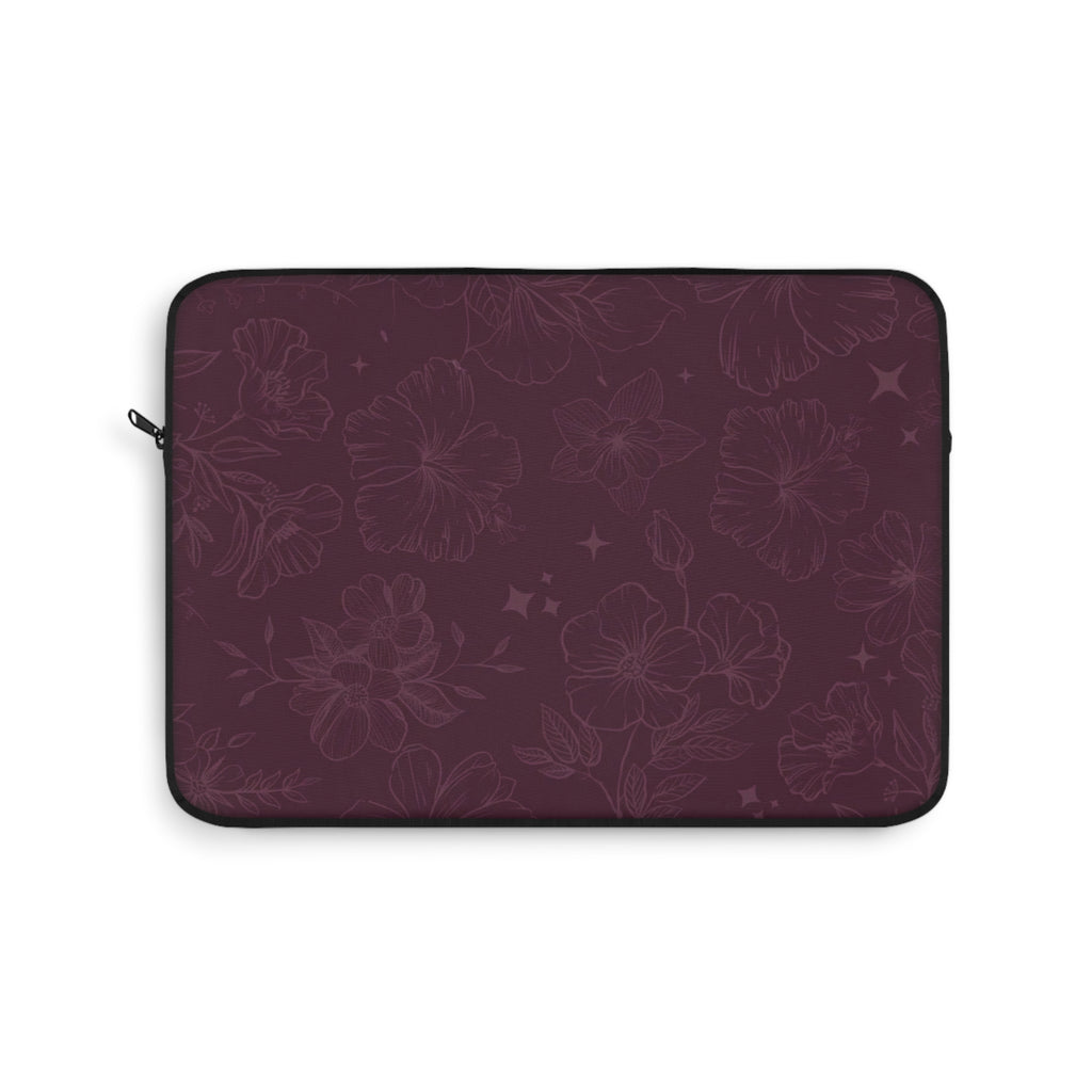 BURGUNDY AMOUR FLORAL KINDLE IPAD & LAPTOP SLEEVE