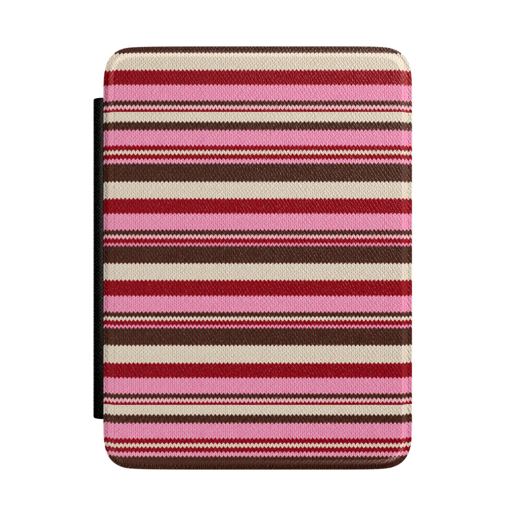 CHERRY TRUFFLE STRIPES KINDLE CASE HARDCOVER