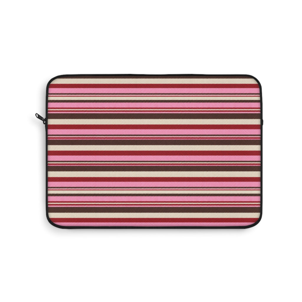CHERRY TRUFFLE STRIPES KINDLE IPAD & LAPTOP SLEEVE