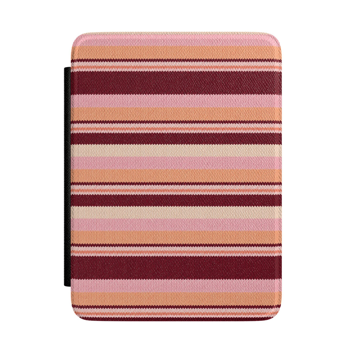 PEACH MERLOT STRIPES KINDLE CASE HARDCOVER