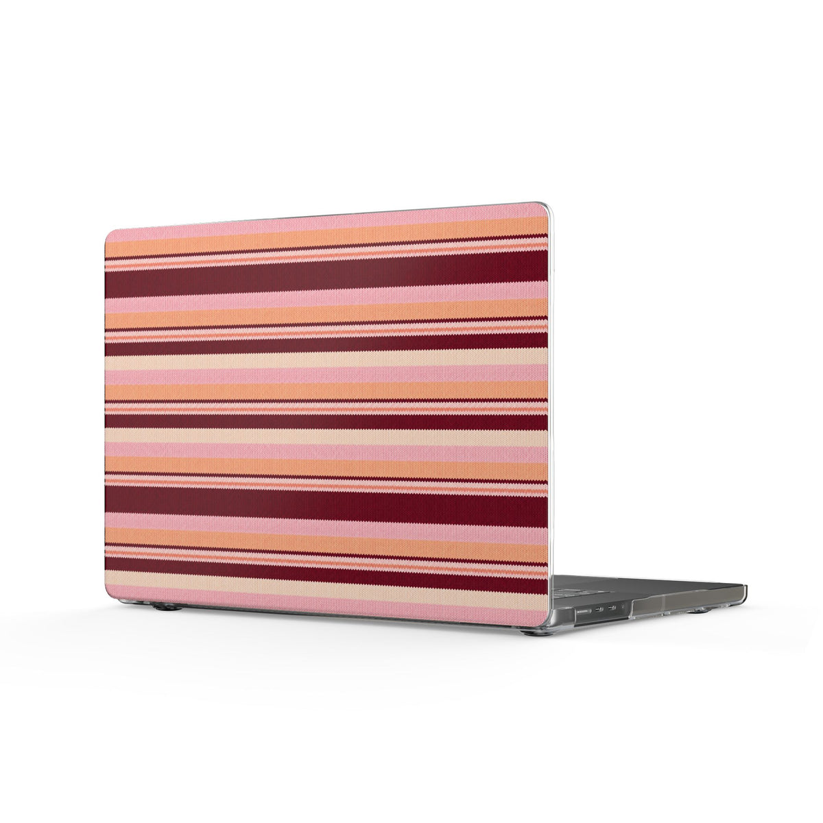 PEACH MERLOT STRIPES MACBOOK COVERS
