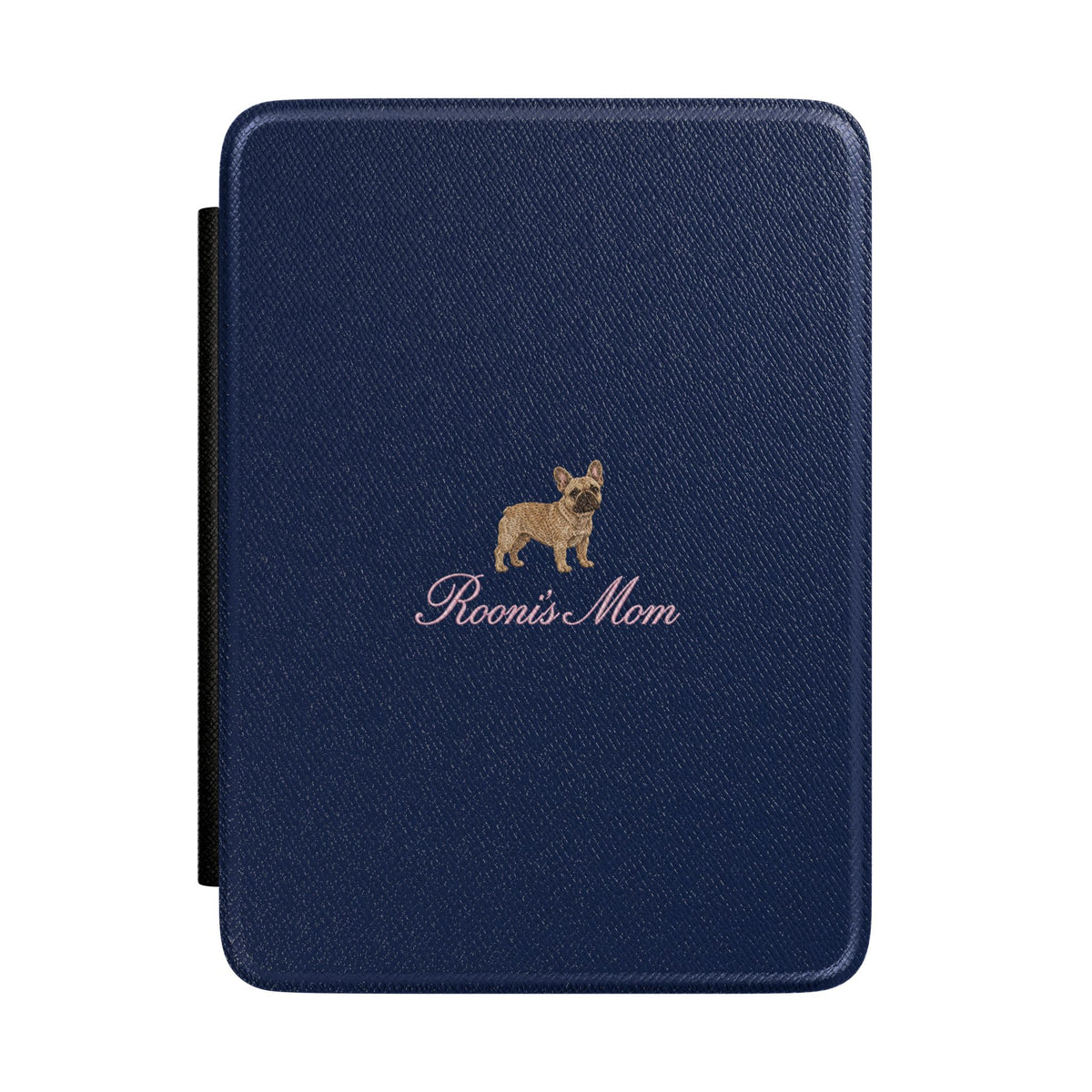 PERSONALIZED NAVY BLUE FRENCH BULLDOG DOG MOM CUSTOM NAME KINDLE CASE HARDCOVER