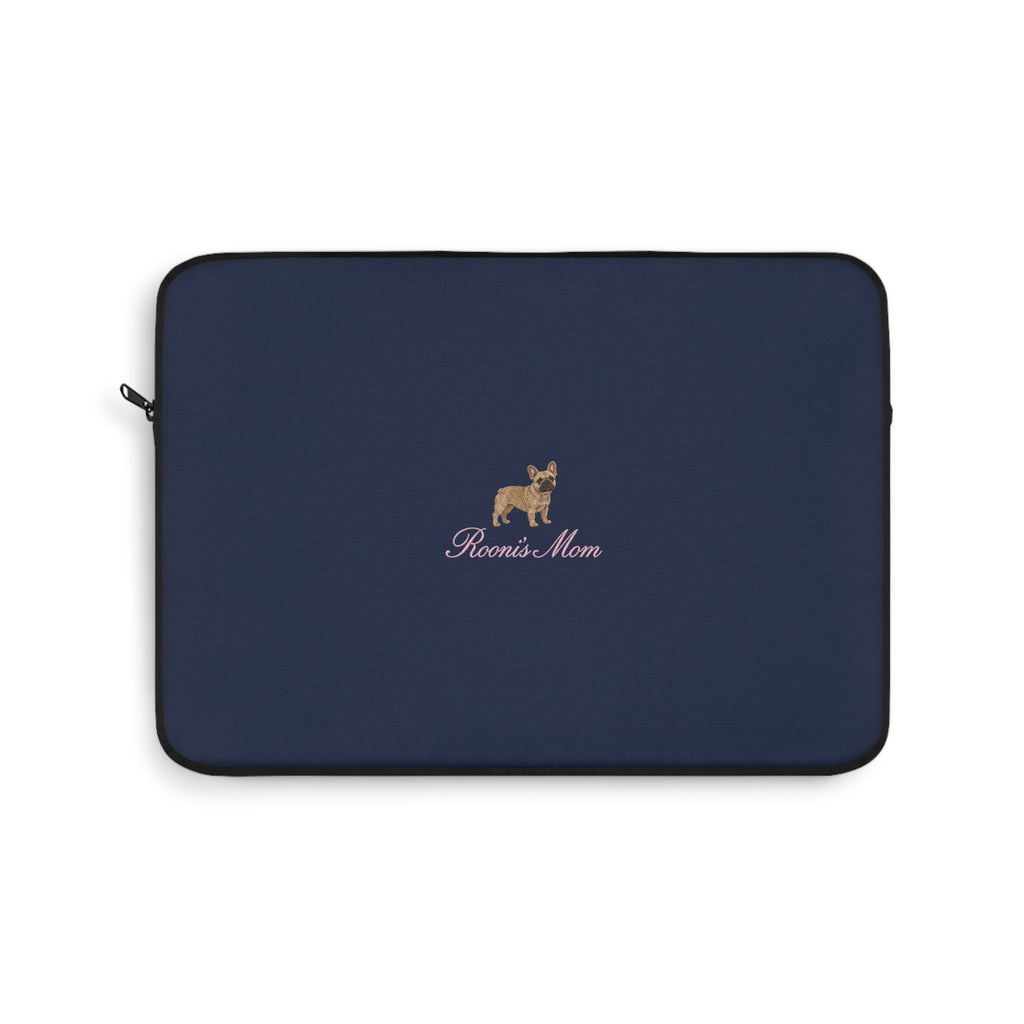 PERSONALIZED NAVY BLUE FRENCH BULLDOG DOG MOM CUSTOM NAME KINDLE IPAD & LAPTOP SLEEVE