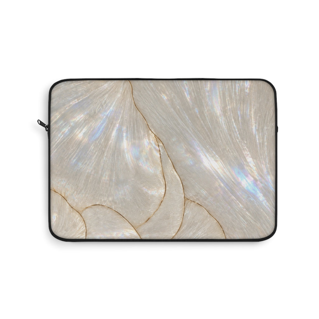 LIGHT IVORY OPAL SHELL KINDLE IPAD & LAPTOP SLEEVE