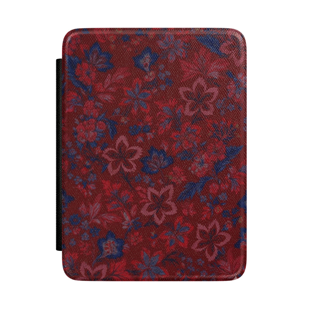 BURGUNDY BLUE FLORAL KINDLE CASE HARDCOVER