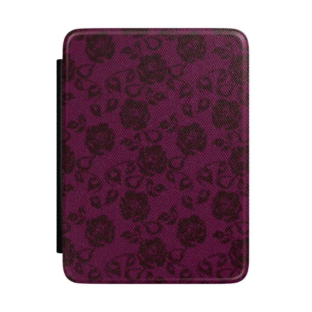BURGUNDY CHERRY LACE FLORAL KINDLE CASE HARDCOVER