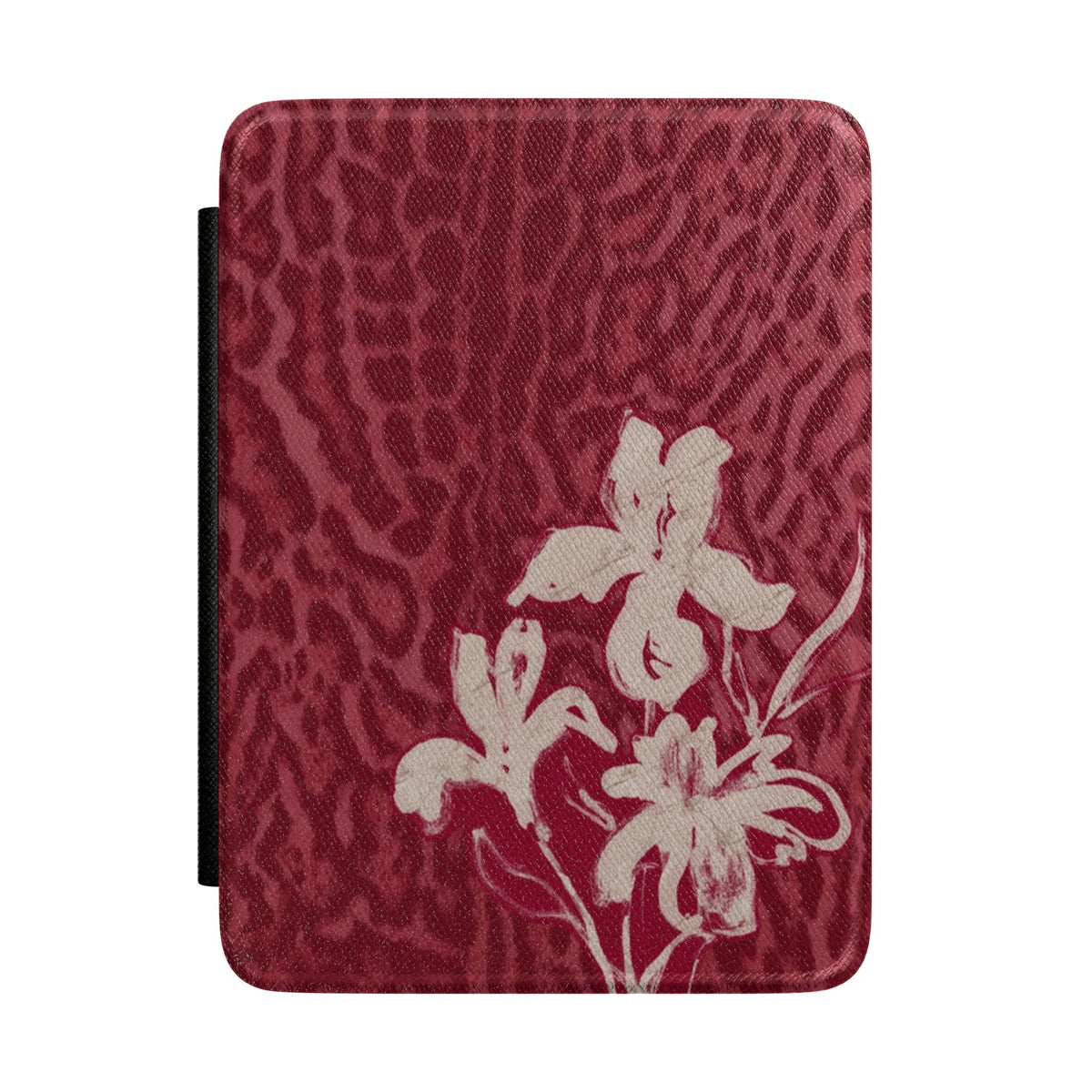 RED LEOPARD LILY KINDLE CASE HARDCOVER