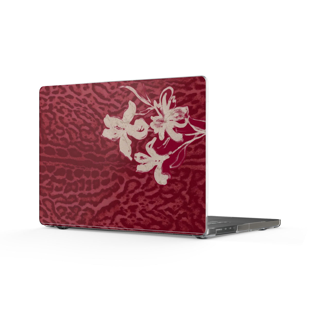 RED LEOPARD LILY MACBOOK COVERS