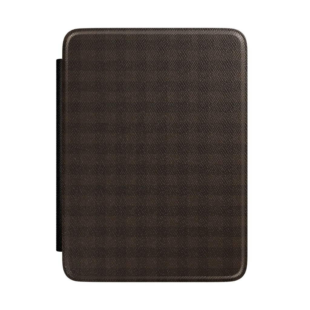 CHESTNUT BROWN GINGHAM KINDLE CASE HARDCOVER