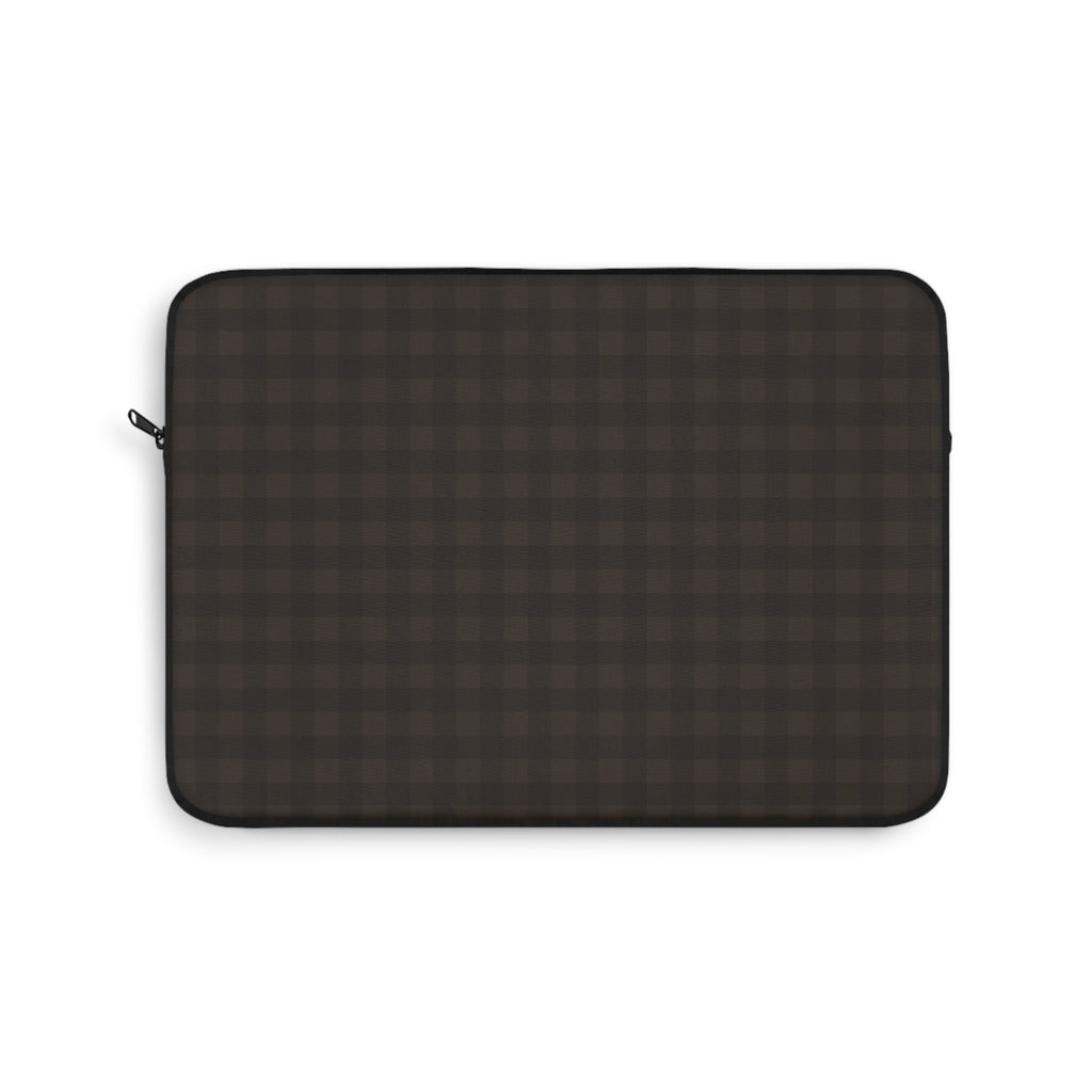 CHESTNUT BROWN GINGHAM KINDLE IPAD & LAPTOP SLEEVE