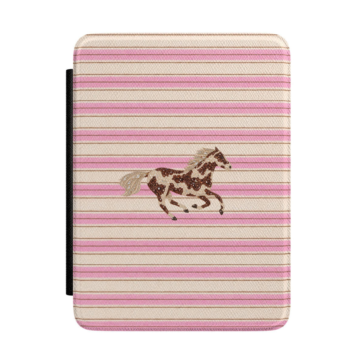 BUBBLEGUM CAFÉ STRIPES HORSE KINDLE CASE HARDCOVER