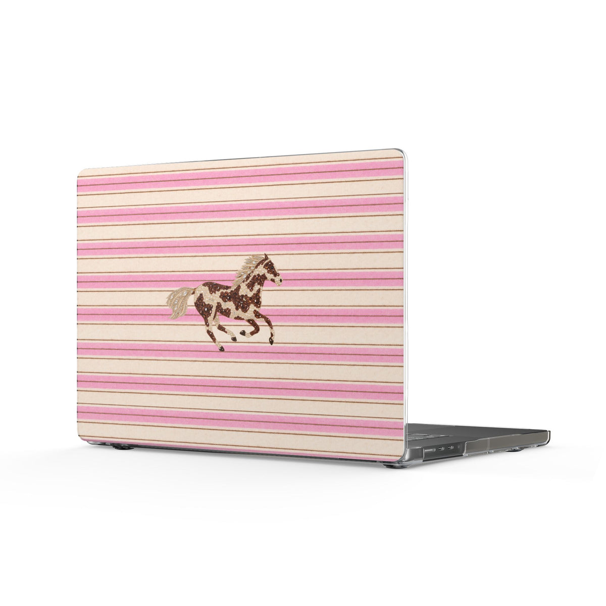 BUBBLEGUM CAFÉ STRIPES HORSE MACBOOK COVERS