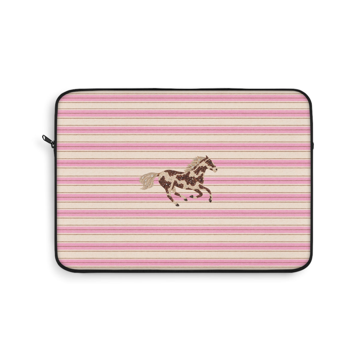 BUBBLEGUM CAFÉ STRIPES HORSE KINDLE IPAD & LAPTOP SLEEVE
