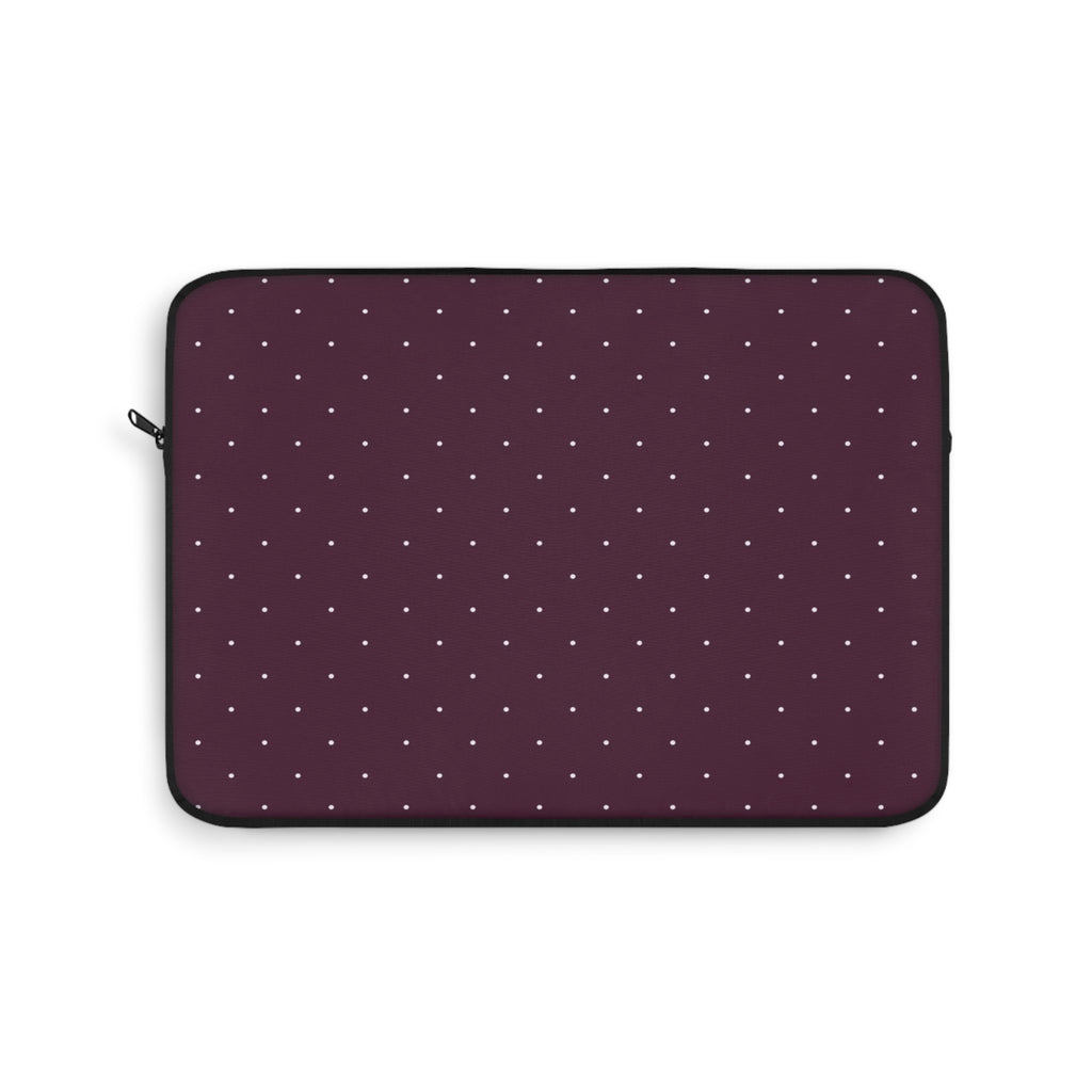 DARK CHERRY BURGUNDY MINI POLKA DOTS KINDLE IPAD & LAPTOP SLEEVE