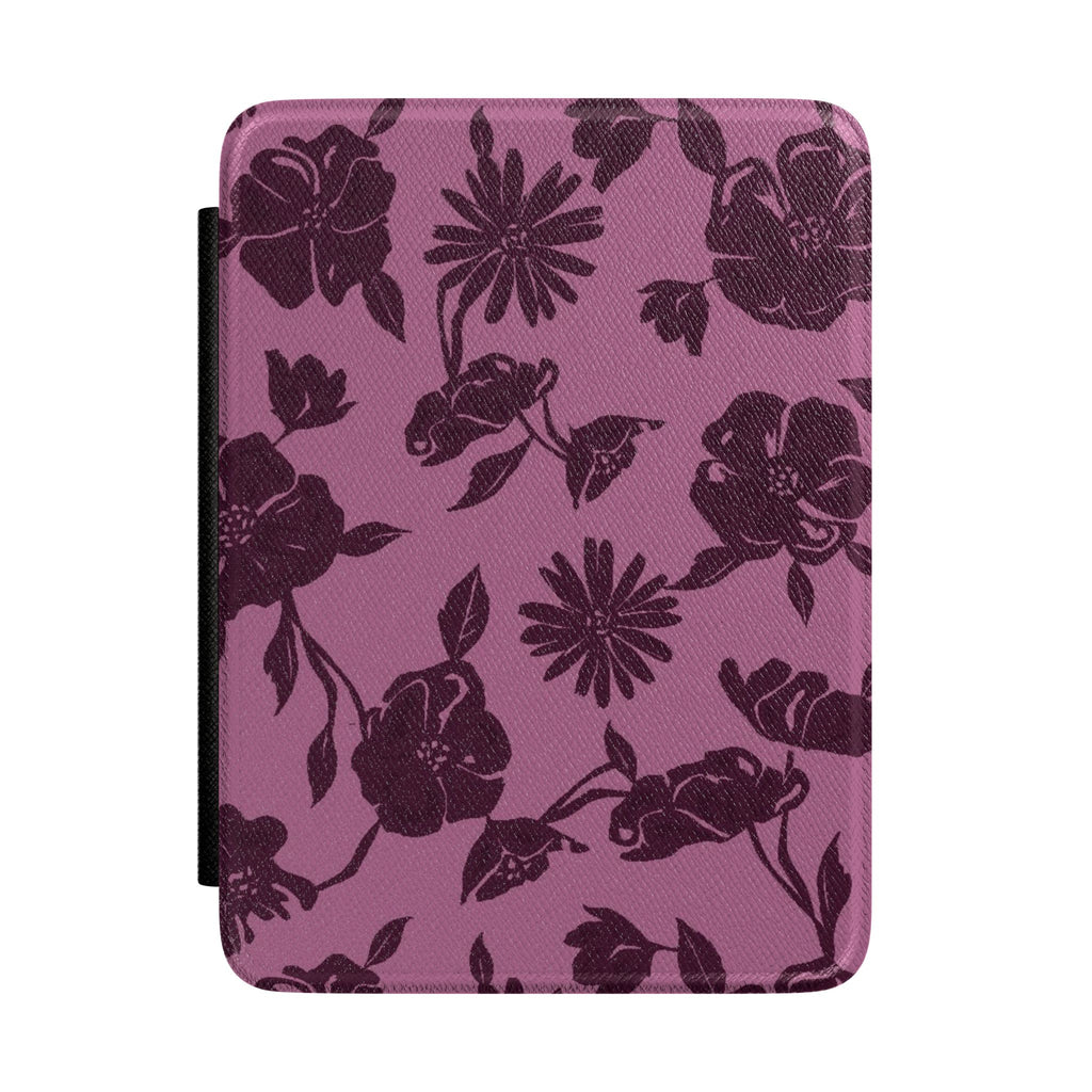 DARK CHERRY FLORAL KINDLE CASE HARDCOVER