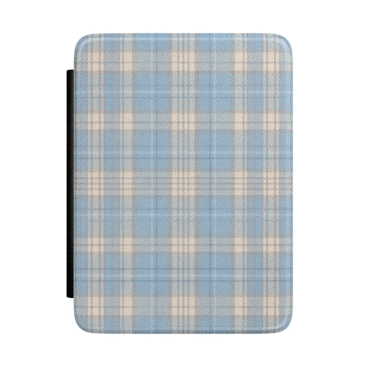 SOFT VINTAGE BLUE TARTAN PLAID KINDLE CASE HARDCOVER