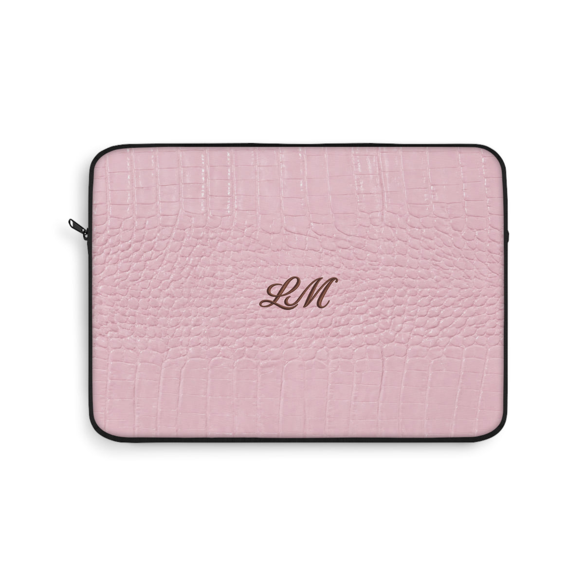 PERSONALIZED BABY PINK CROC MONOGRAM INITIALS CUSTOM NAME KINDLE IPAD & LAPTOP SLEEVE