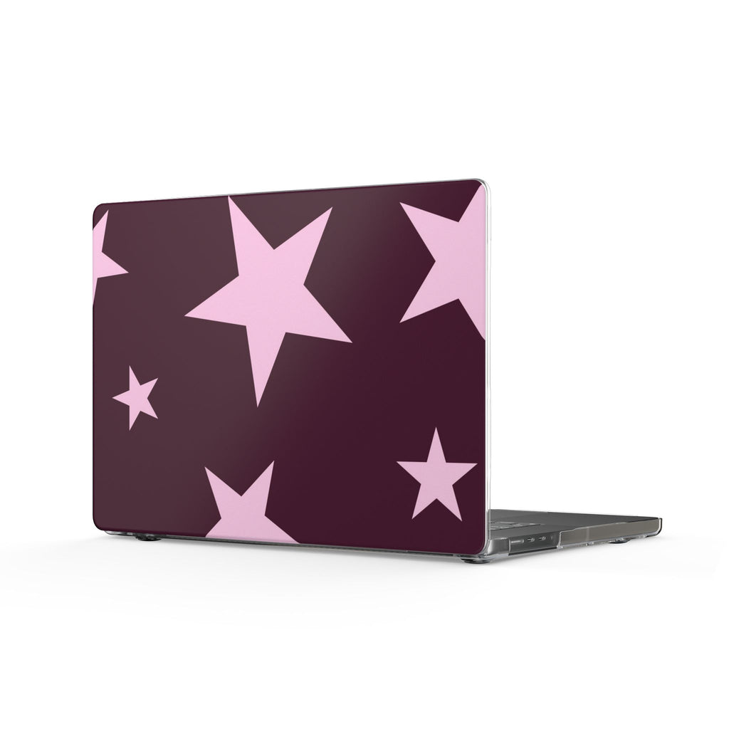 PLUM PINK STARS MACBOOK COVERS