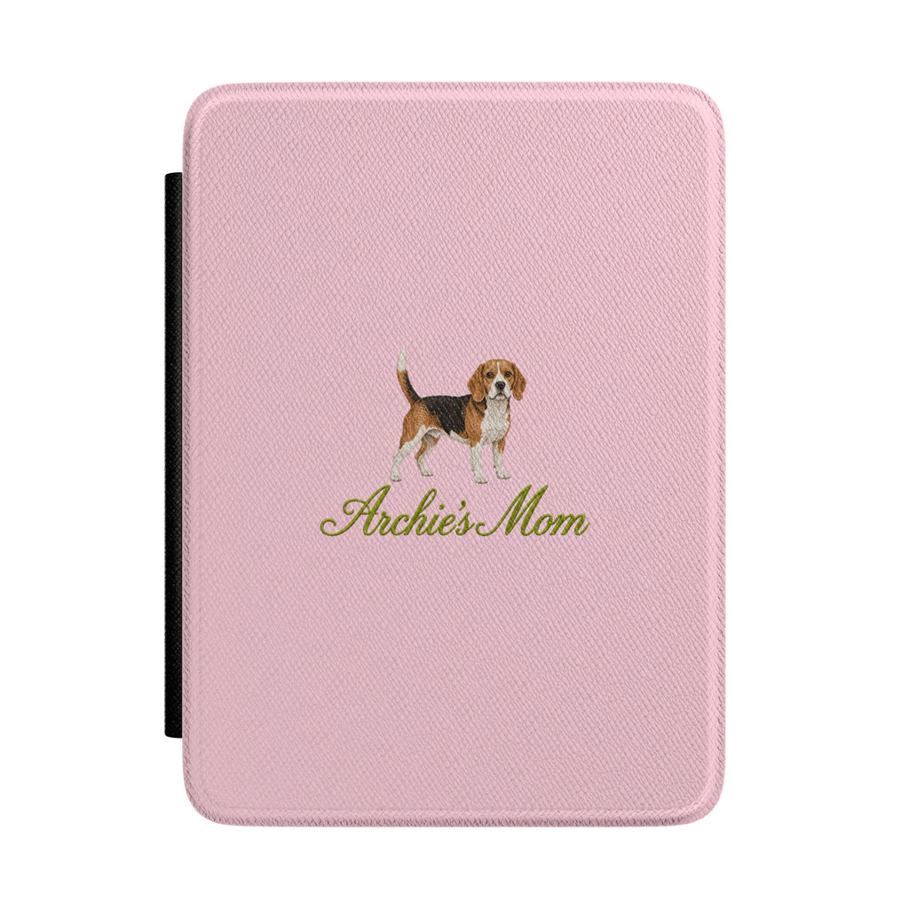 PERSONALIZED PINK BEAGLE DOG MOM CUSTOM NAME KINDLE CASE HARDCOVER