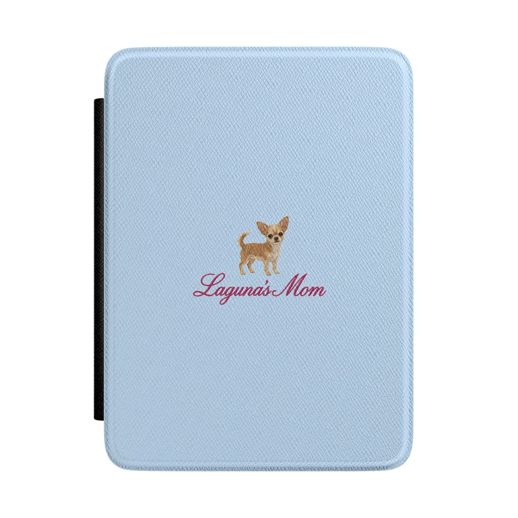 PERSONALIZED BABY BLUE CHIHUAHUA DOG MOM CUSTOM NAME KINDLE CASE HARDCOVER