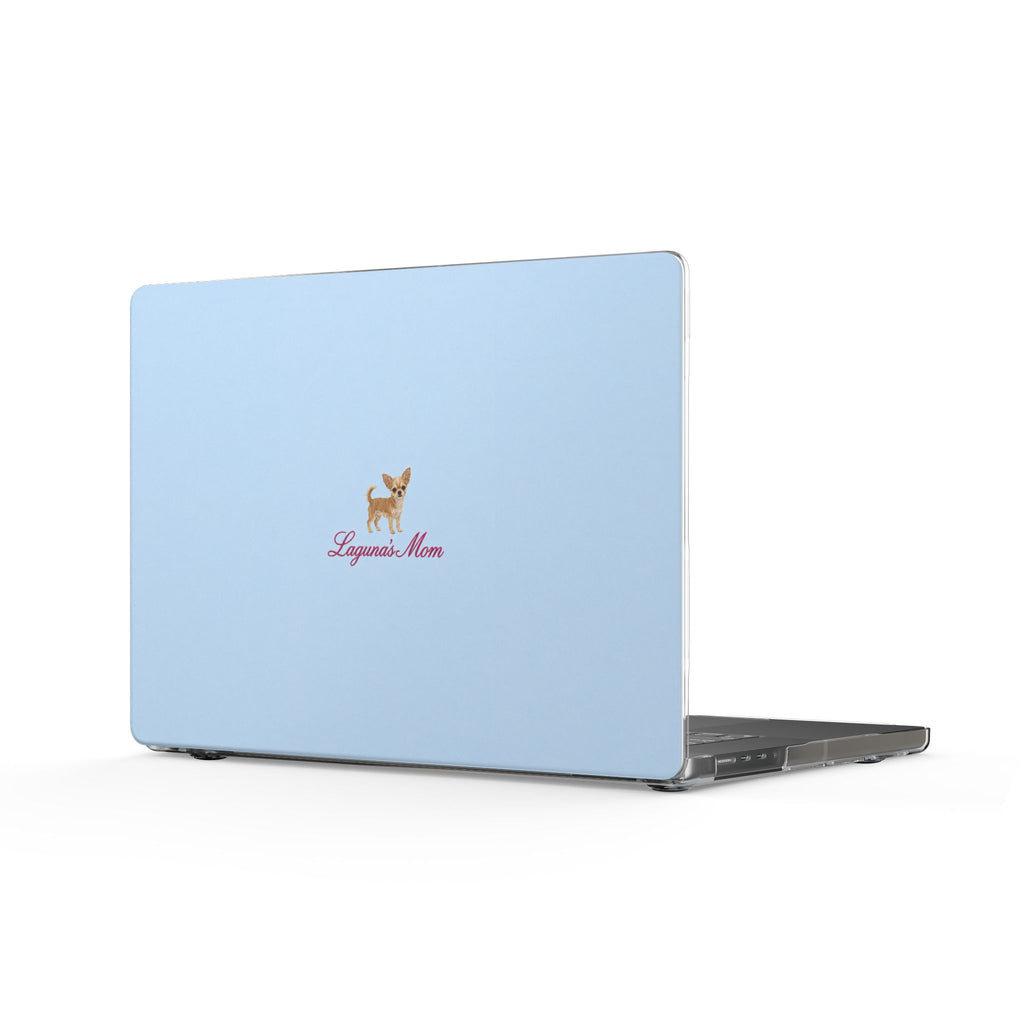 PERSONALIZED BABY BLUE CHIHUAHUA DOG MOM CUSTOM NAME MACBOOK COVERS