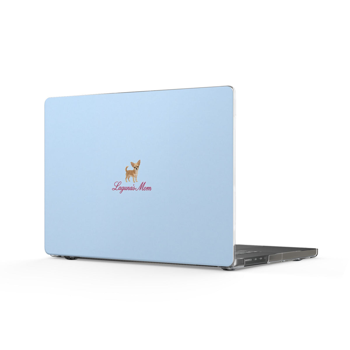 PERSONALIZED BABY BLUE CHIHUAHUA DOG MOM CUSTOM NAME MACBOOK COVERS