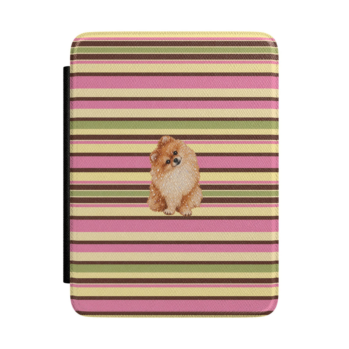 PICNIC STRIPES POMERANIAN DOG KINDLE CASE HARDCOVER