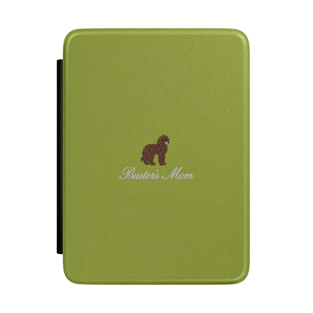 PERSONALIZED LIME GREEN DOG MOM KINDLE CASE HARDCOVER