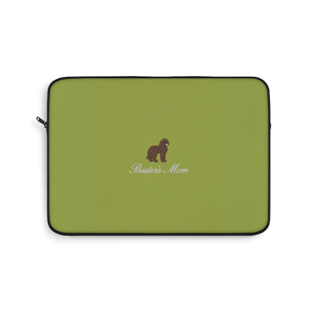 PERSONALIZED LIME GREEN DOG MOM KINDLE IPAD & LAPTOP SLEEVE