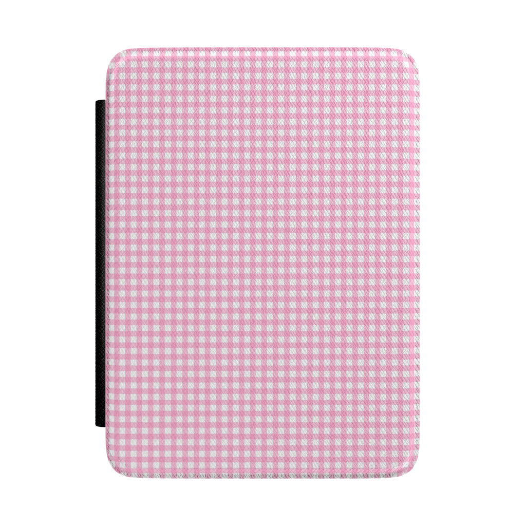 PINK GINGHAM PLAID KINDLE CASE HARDCOVER
