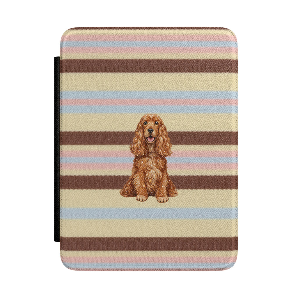 BUTTERSCOTCH STRIPES SPANIEL DOG KINDLE CASE HARDCOVER