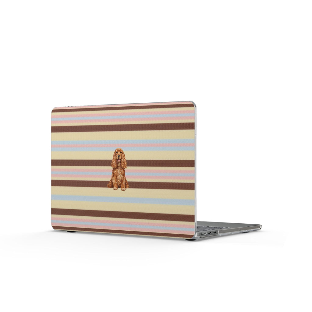 BUTTERSCOTCH STRIPES SPANIEL DOG MACBOOK COVERS