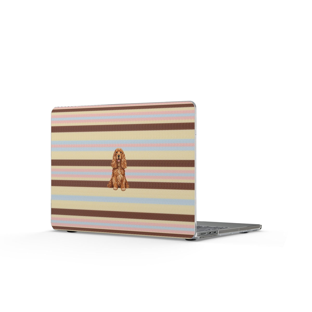 BUTTERSCOTCH STRIPES SPANIEL DOG MACBOOK COVERS