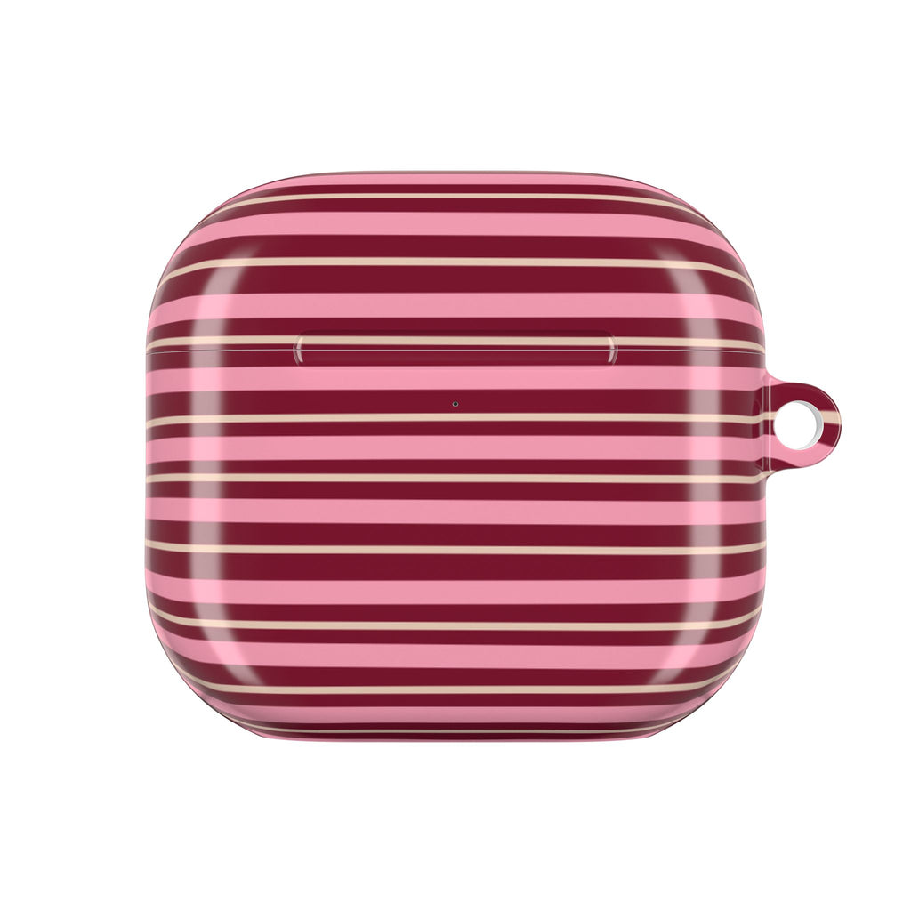 BURGUNDY STRIPES AIRPOD CASE