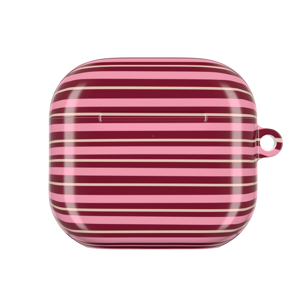 BURGUNDY STRIPES AIRPOD CASE
