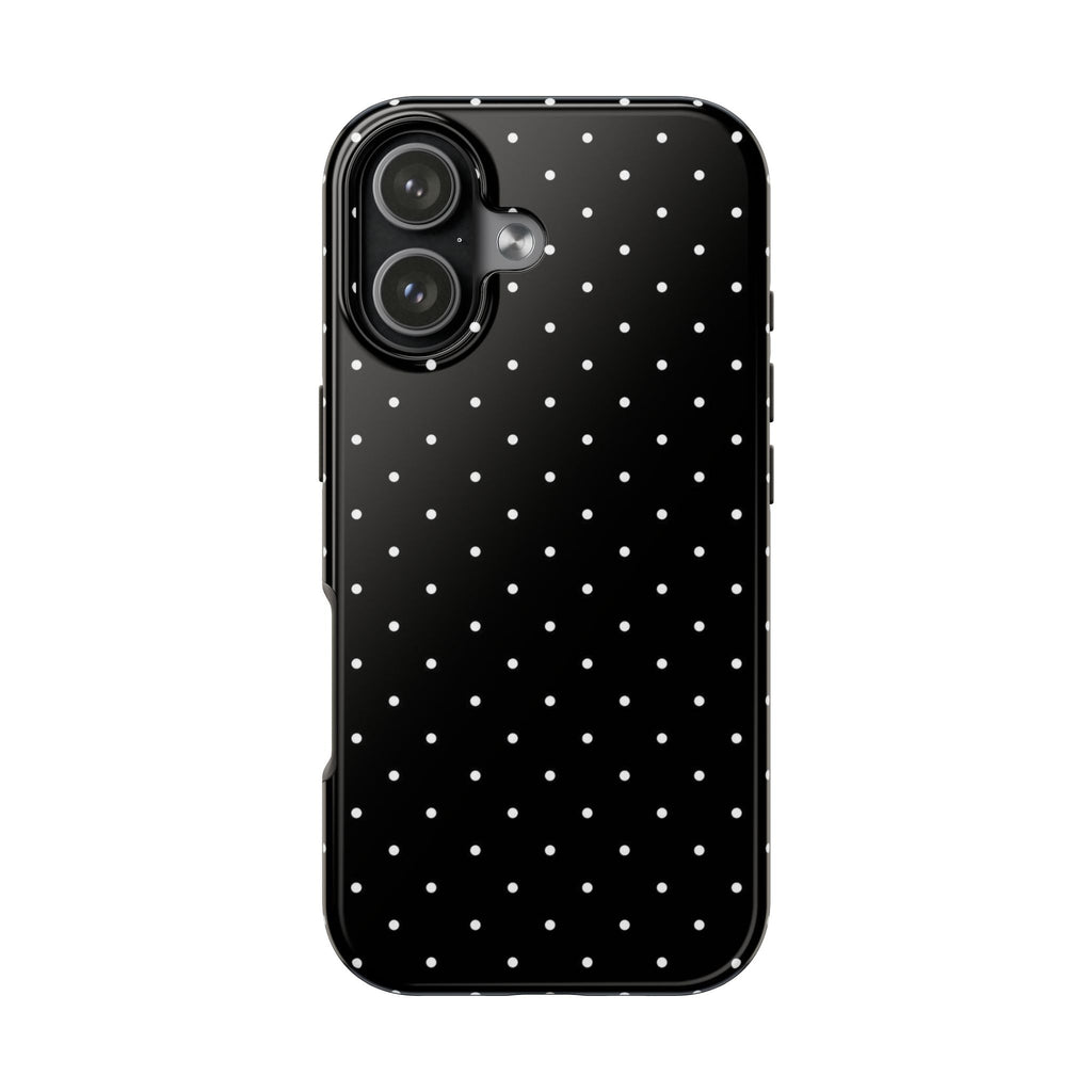 BLACK & WHITE MINI POLKA DOTS PHONE CASE