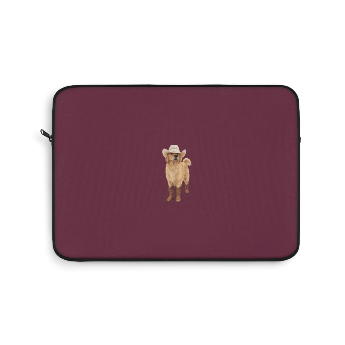 BURGUNDY GOLDEN RETRIEVER COWBOY DOG IPAD & LAPTOP SLEEVE