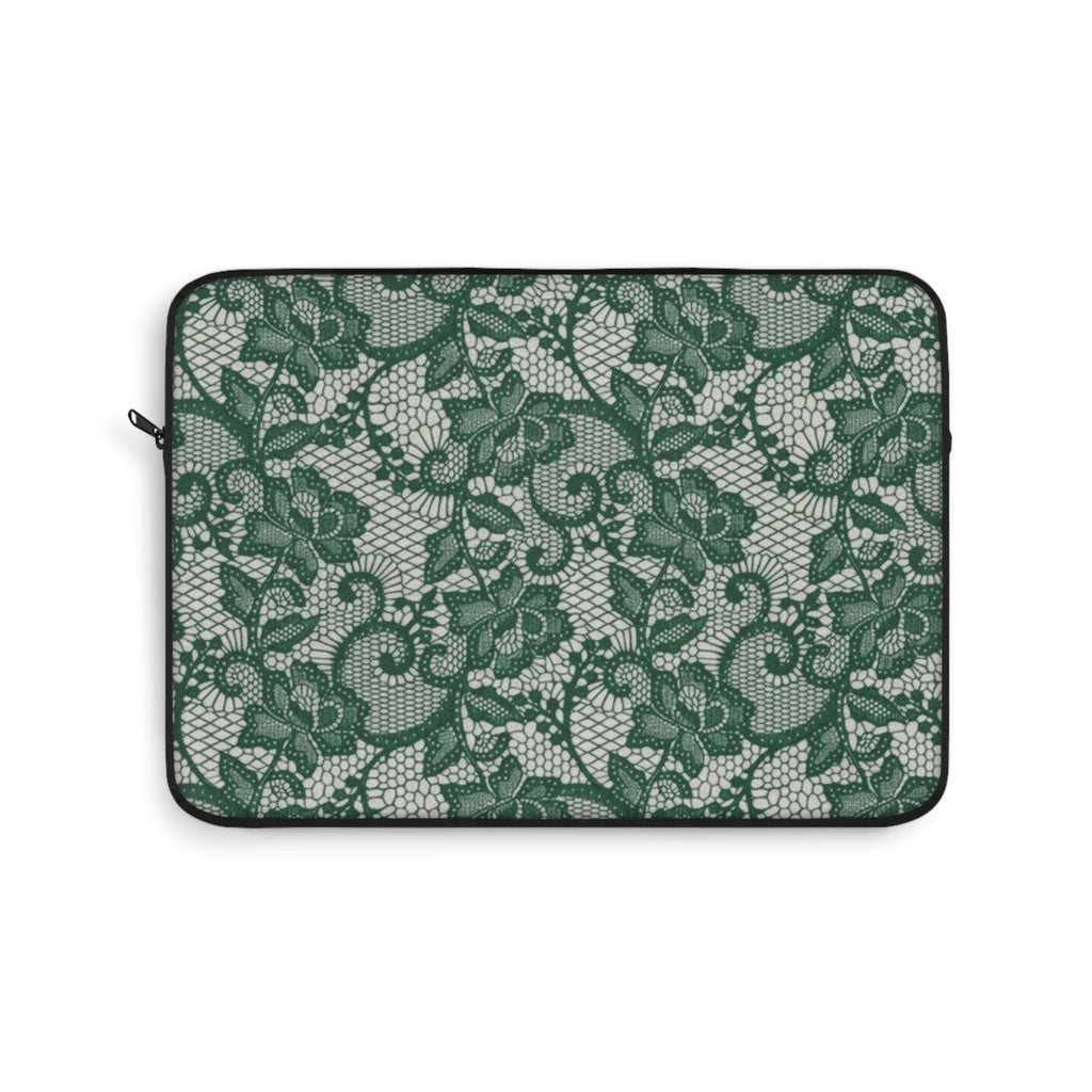 POPPY GREEN LACE IPAD & LAPTOP SLEEVE