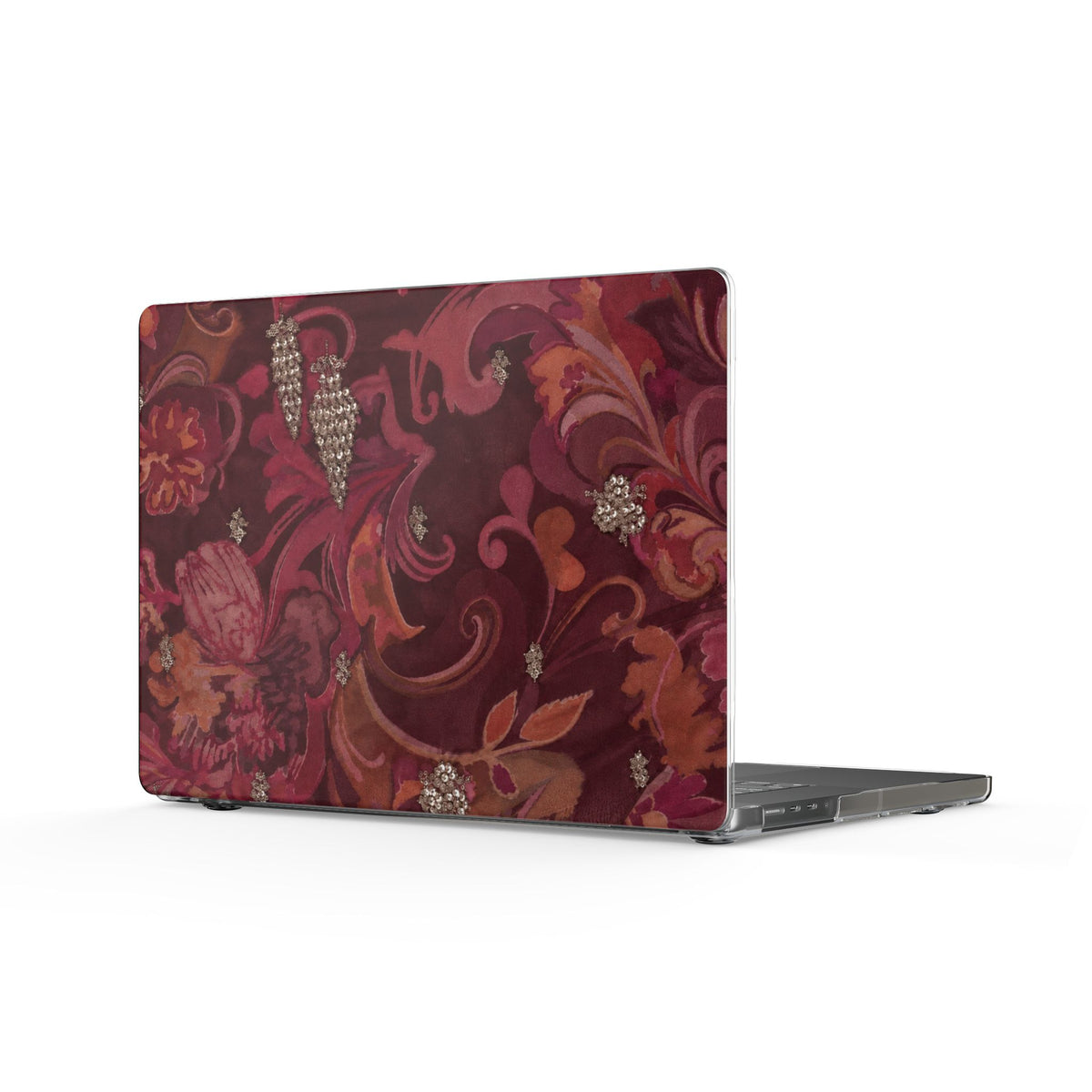 BURGUNDY PRISM BLOOM MACBOOK COVERS