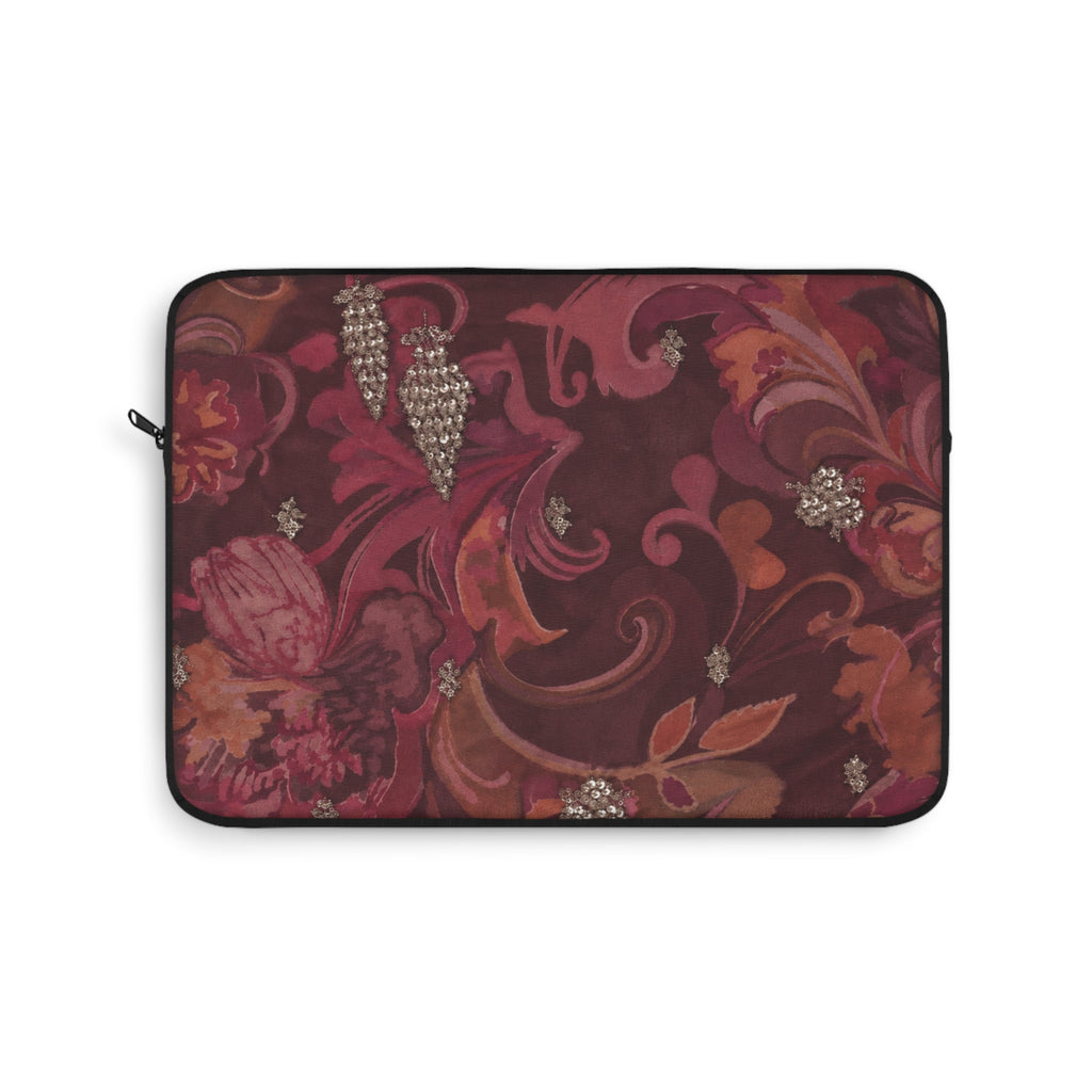 BURGUNDY PRISM BLOOM IPAD & LAPTOP SLEEVE