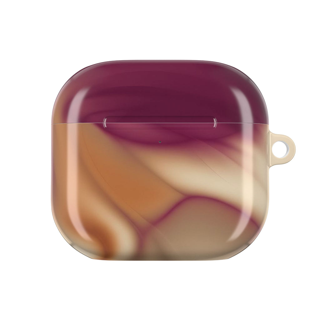 BURGUNDY CREAM AIRPOD CASE