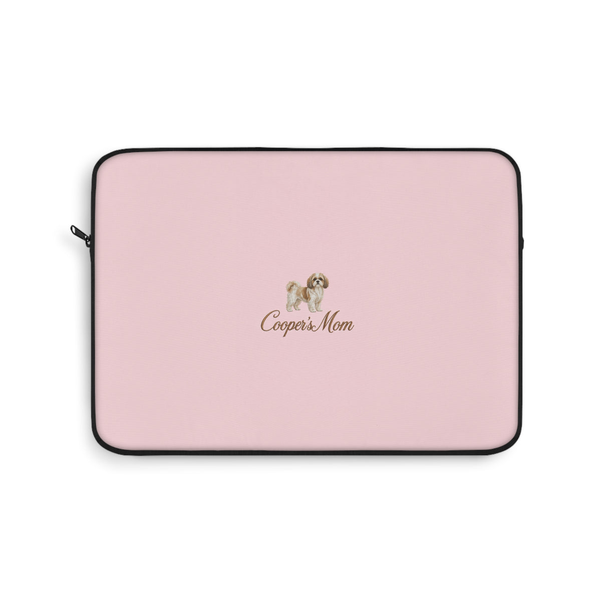PERSONALIZED PINK SHIH TZU DOG MOM CUSTOM NAME IPAD & LAPTOP SLEEVE