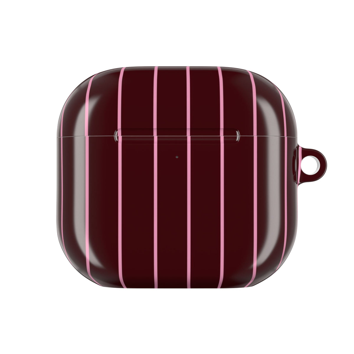 CRANBERRY ROSE MINIMALIST STRIPES AIRPOD CASE
