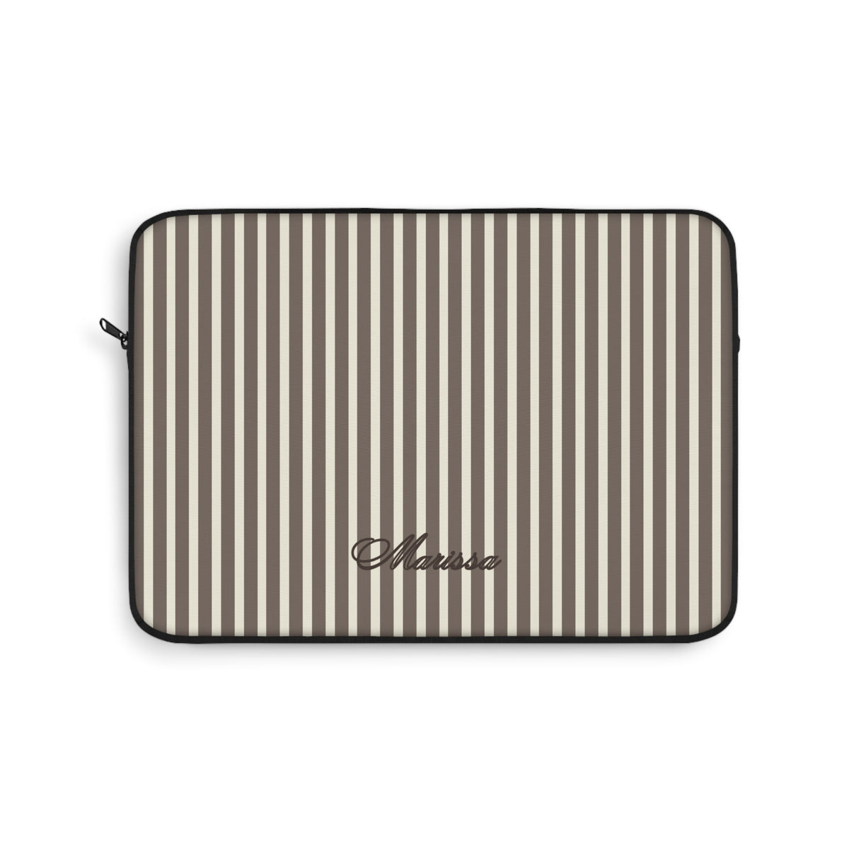 PERSONALIZED NAME CUSTOM BROWN STRIPES IPAD & LAPTOP SLEEVE