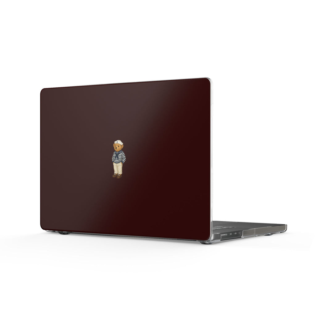 BURGUNDY SAILOR TEDDY BEAR MACBOOK COVERS