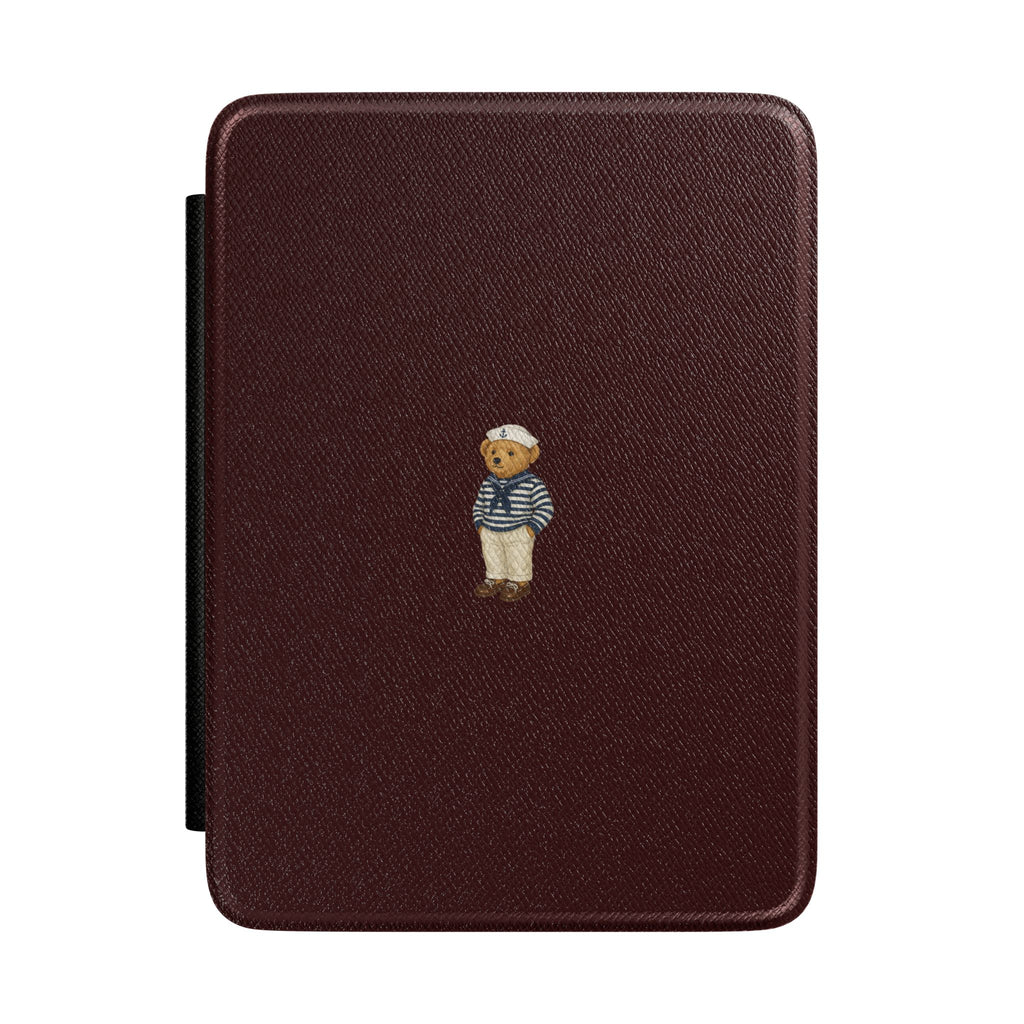 BURGUNDY SAILOR TEDDY BEAR KINDLE CASE HARDCOVER