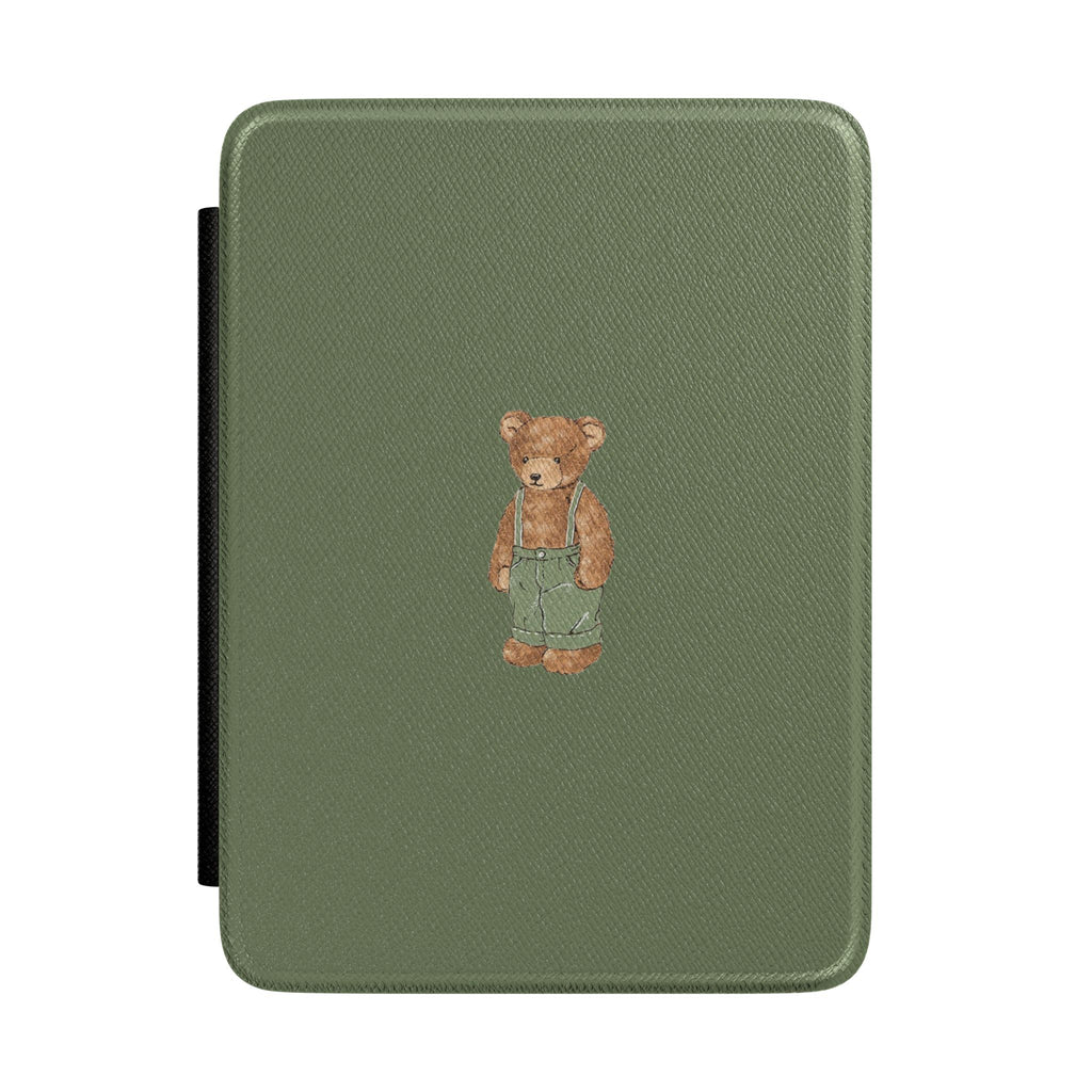 LIGHT GREEN TEDDY BEAR KINDLE CASE HARDCOVER