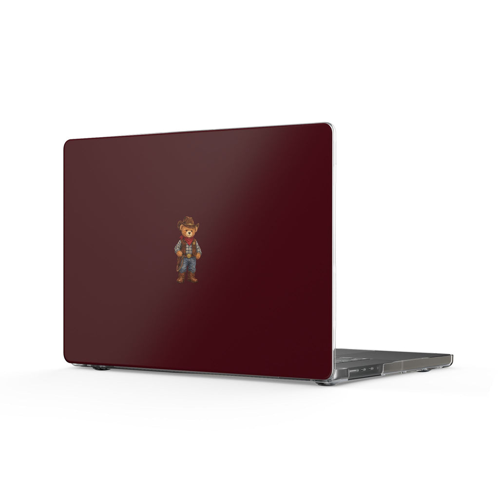 WINE RED COWBOY TEDDY BEAR MACBOOK COVERS