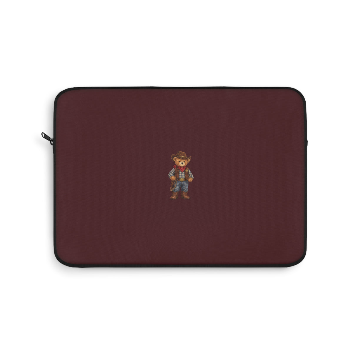 WINE RED COWBOY TEDDY BEAR IPAD & LAPTOP SLEEVE