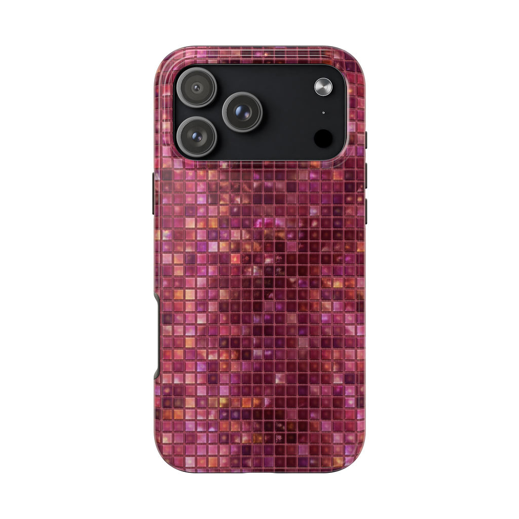 PLUM BURGUNDY MOSAIC PHONE CASE